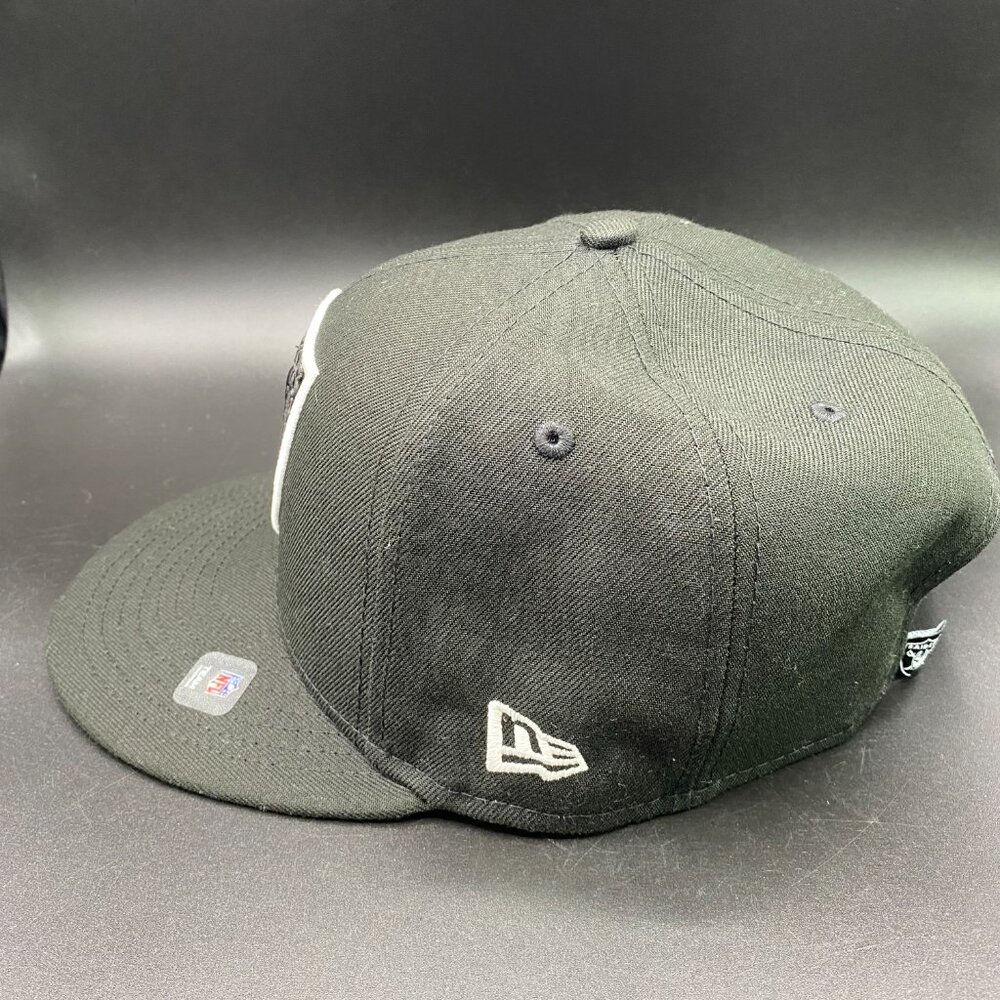 New Era NFL Las Vegas Raiders Cap Hat Men's OSFM w/ Adjustable Strap Black - Picture 9 of 15